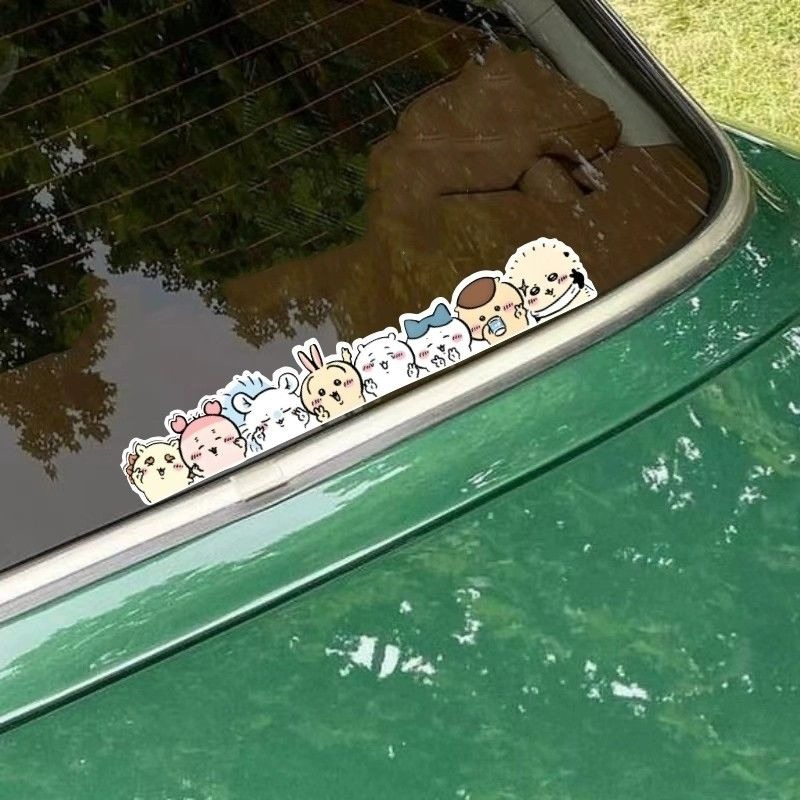 Car Accessories Girly - Autocollant statique Kawaii Chiikawa mignon de